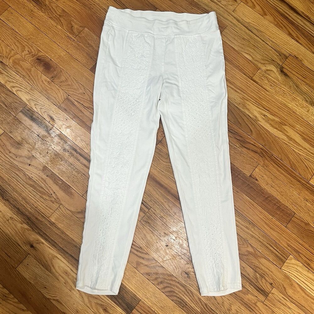 Chico's Women’s Pants Ankle Slim Brigette White Size 0/ Size 6 Pockets